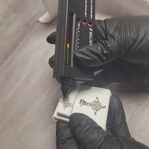 0.75 CTW Iced-Out Moissanite Witches Knot Pendant & Earrings Set in 925 Sterling Silver