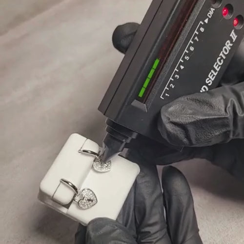 0.50 CTW Iced-Out Moissanite Heart Lock Earrings in 925 Sterling Silver