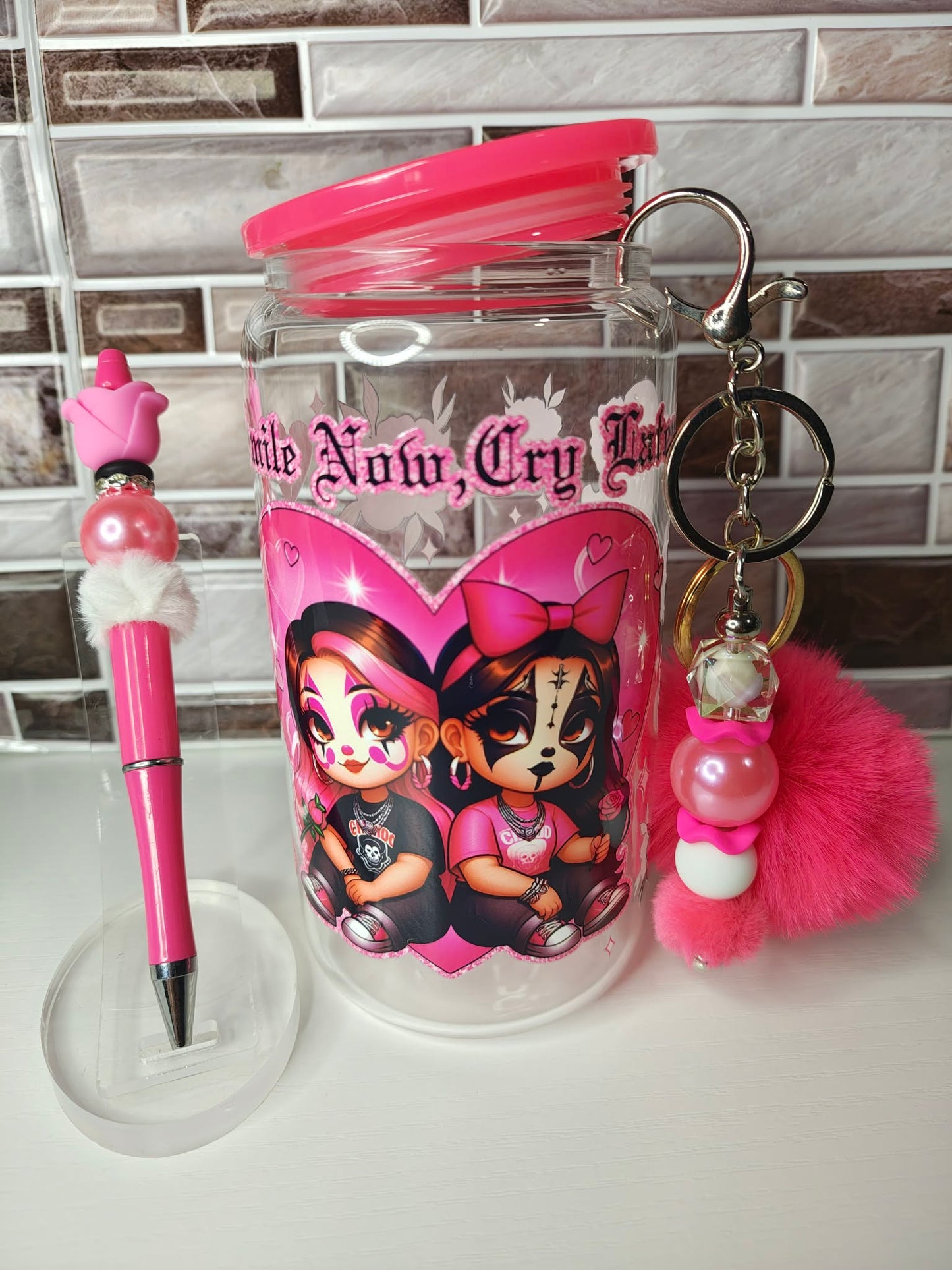 16oz Libby Smile Now Cry Later Set