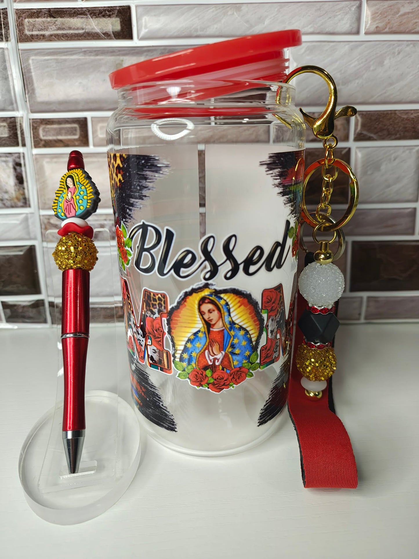 16oz Libby Virgen Blessed Set