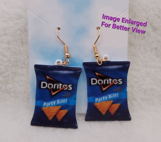 Doritos Cool Ranch Earrings