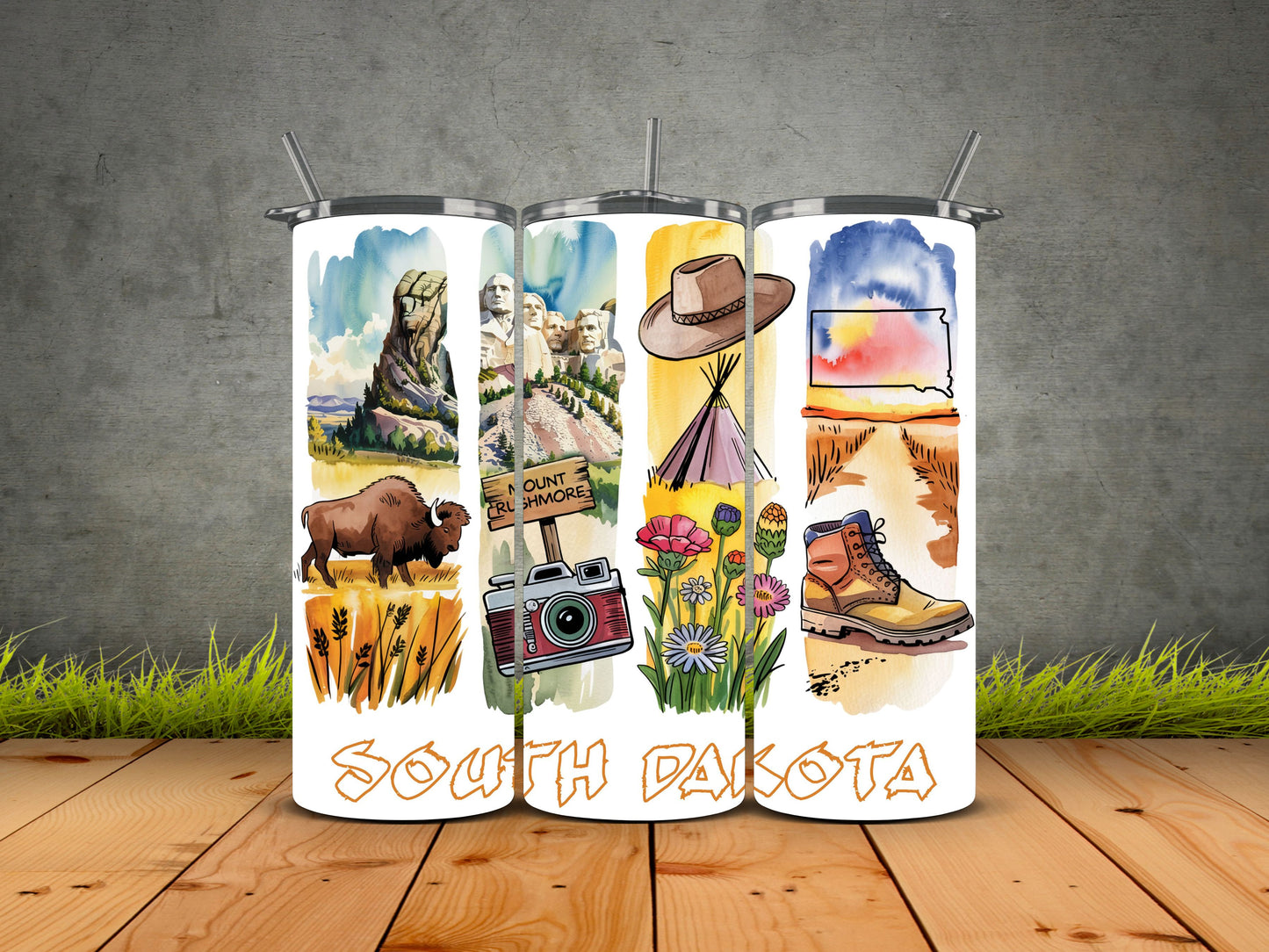 50 States Brushstroke-USA State Pride Tumblers
