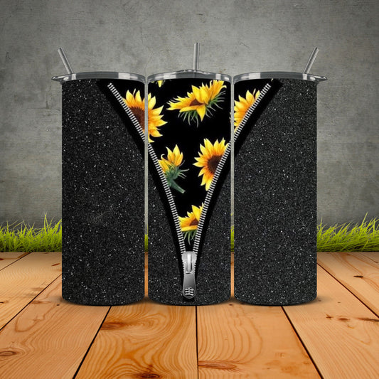 Sunflower Zipper Tumbler