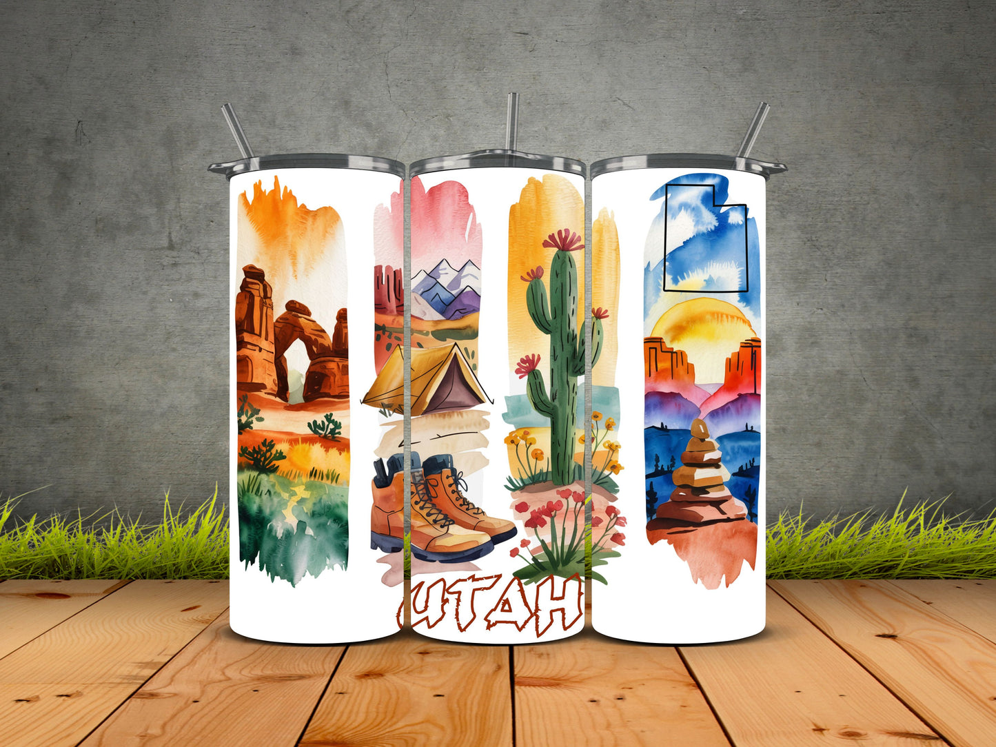 50 States Brushstroke-USA State Pride Tumblers