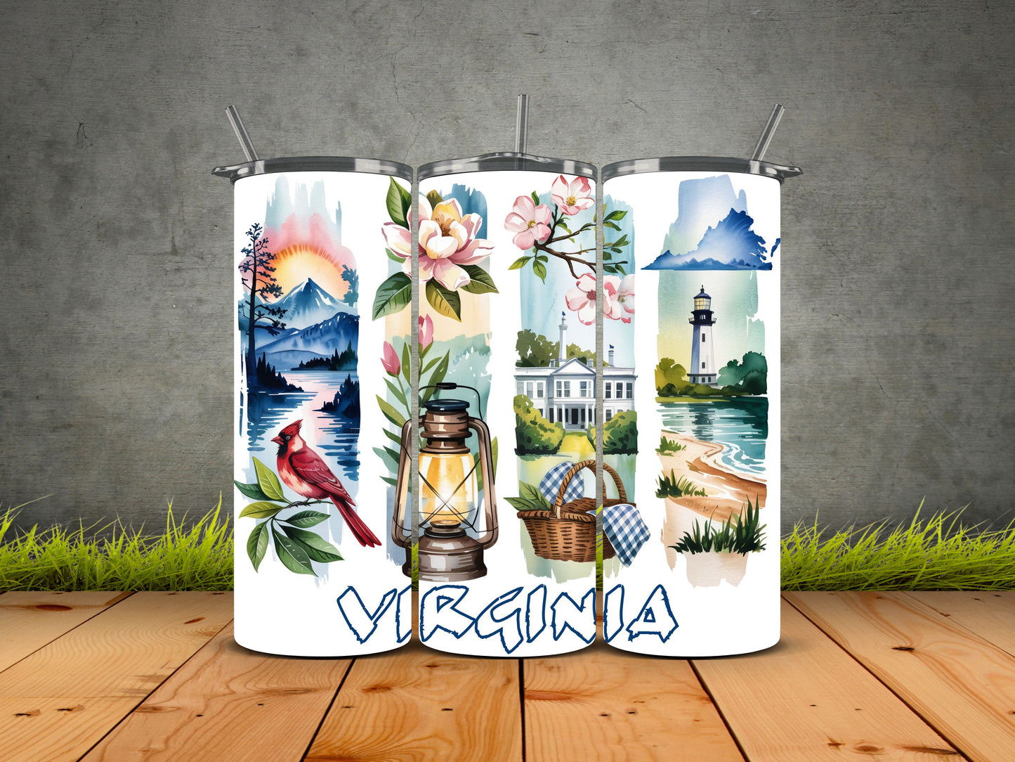 50 States Brushstroke-USA State Pride Tumblers