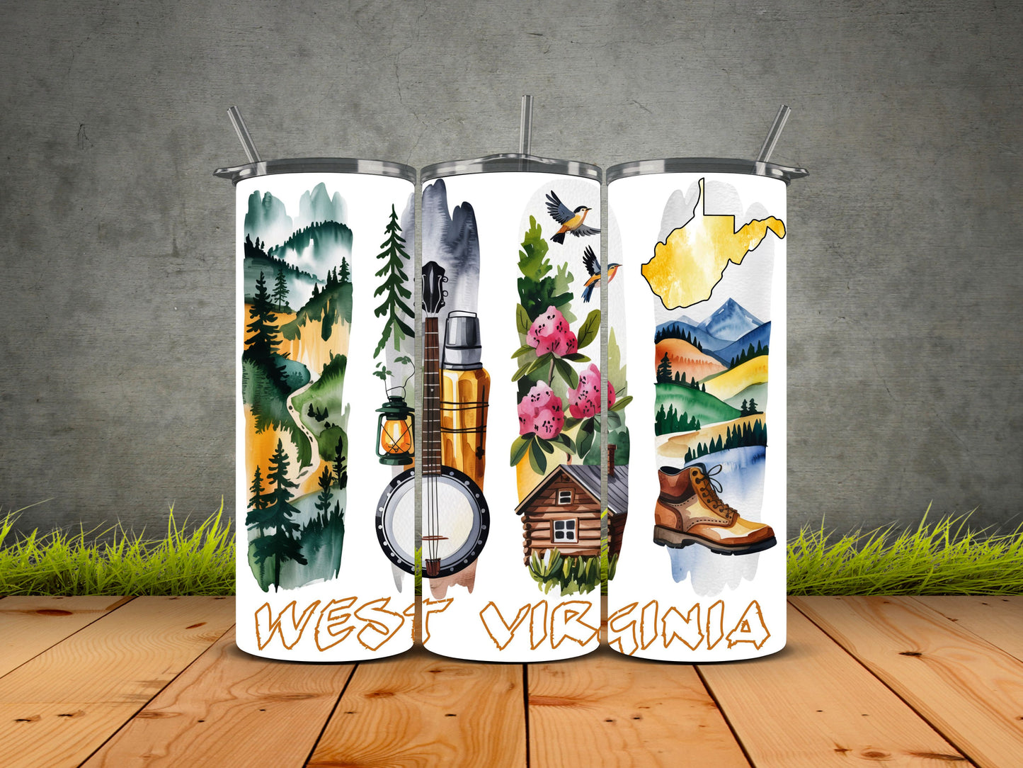 50 States Brushstroke-USA State Pride Tumblers