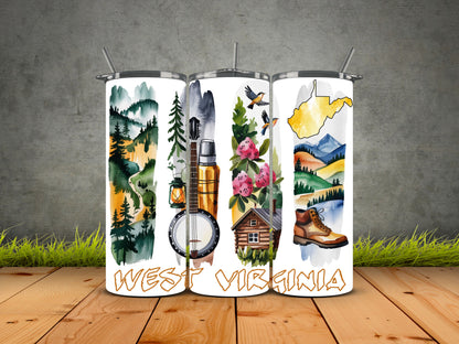 50 States Brushstroke-USA State Pride Tumblers